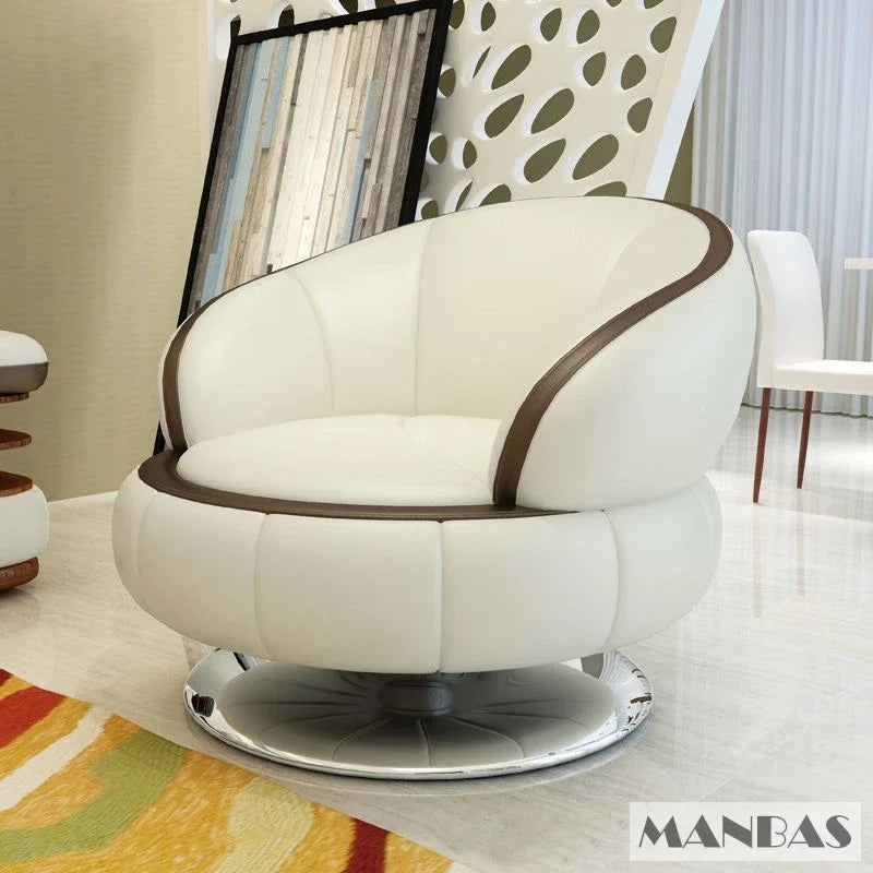MANBAS Luxury L-Shaped Genuine Leather Sectional Sofa Sets with USB, Bluetooth Speaker - Living Room Italian Leather Couches