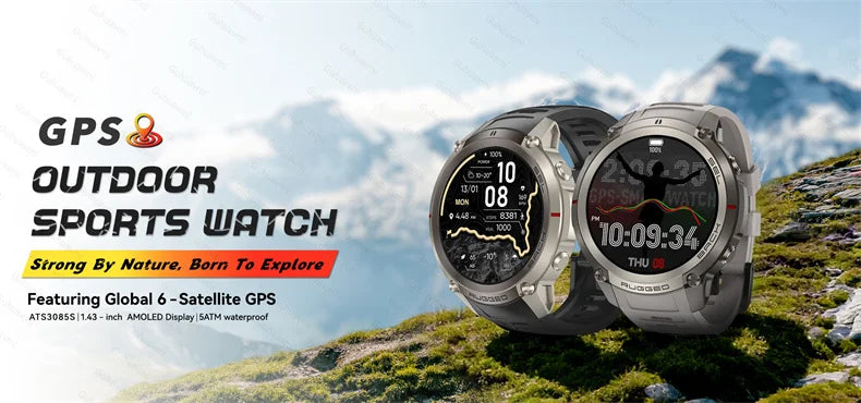 GPS Smart Watch with offline map Swimming Waterproof Sports Tracking Watch Heart Rate Blood Oxygen Sleep GPS positioning Watches