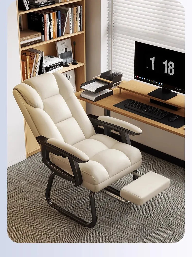 Simple and Comfortable Home Computer Chair, Office Reclining, Nap Taking Sofa Chair, Study Room, Bedroom Armchair Gaming Chairs