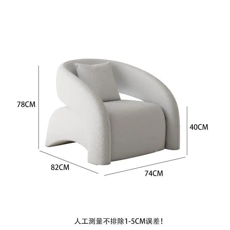 New Sofa, Living Room, Single Person, Light Luxury, High-end Reception, Small Sofa, Beauty Salon, Lazy Leisure Chair Furniture