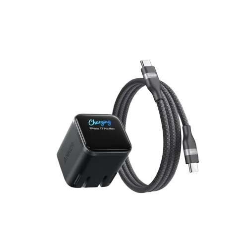 Original Choice A121D Anker Nano Smart 45W Type C Charger Fast Charging Foldable Plug USB C Charger Block Screen Display