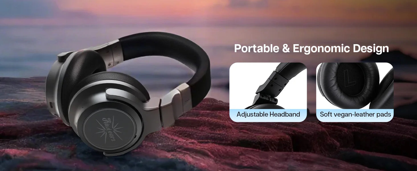 Linsoul Kiwi Ears Aventus Bluetooth Coaxial Driver DJ and Gaming Bluetooth/Wired Headphones Active Noise Cancellation Headphone