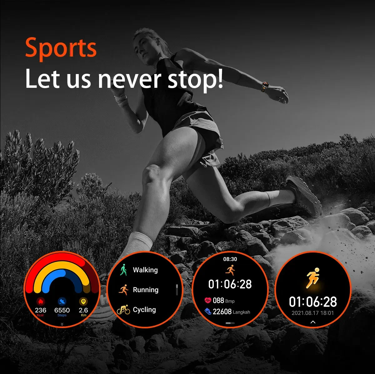 Brand+ Military 1400mAh Battery Smart Watch Men Outdoor Flashlight 10ATM Waterproof Heart Rate Bluetooth Call Sports Bracelets