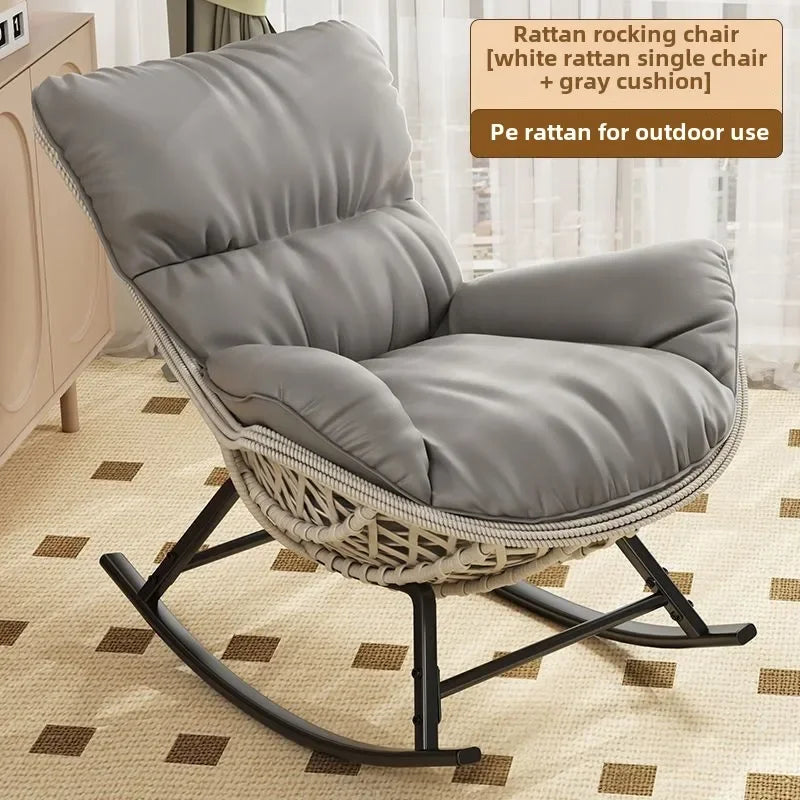 Swinging Lounge Chair,home Balcony,lounge Chair, Anti Vine Woven Lobster Chair, Single Living Room, Adult Outdoor,rocking Chairs