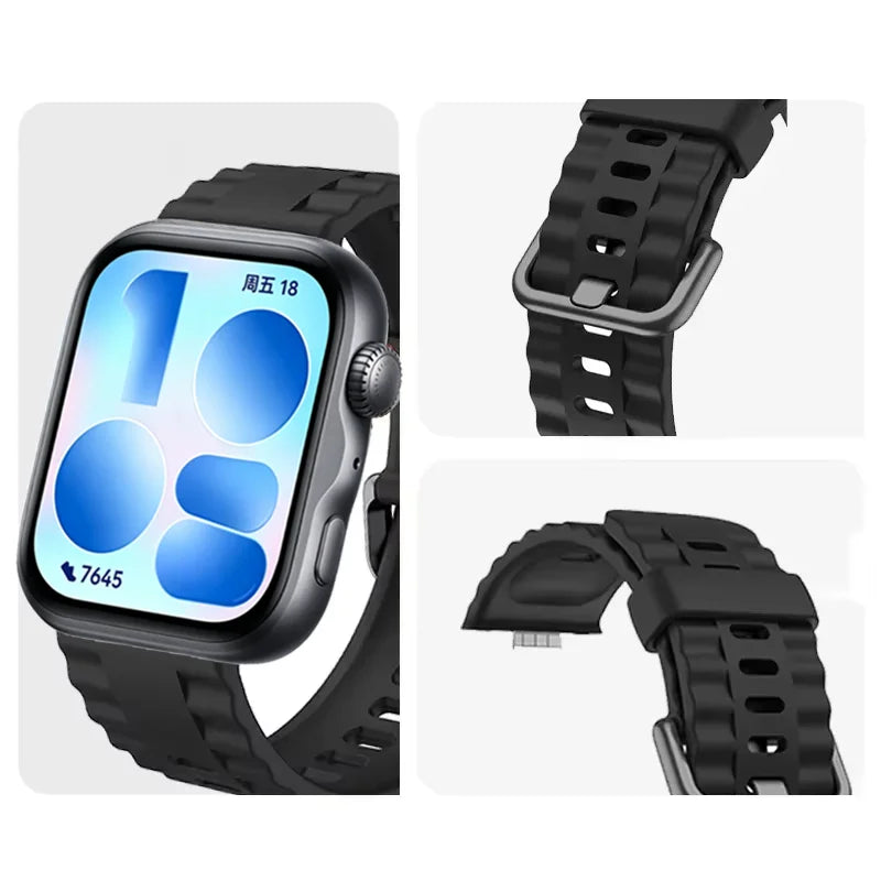 Official Silicone Strap for Huawei Watch 5-4 Pro Smart Wristband for Huawei Watch Fit 5/4/3 Luxury High-end Replacement Bracelet