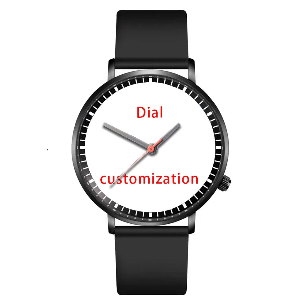 Quartz custom personalized design picture watch women's printed photo watch brand your custom standard silicone watch