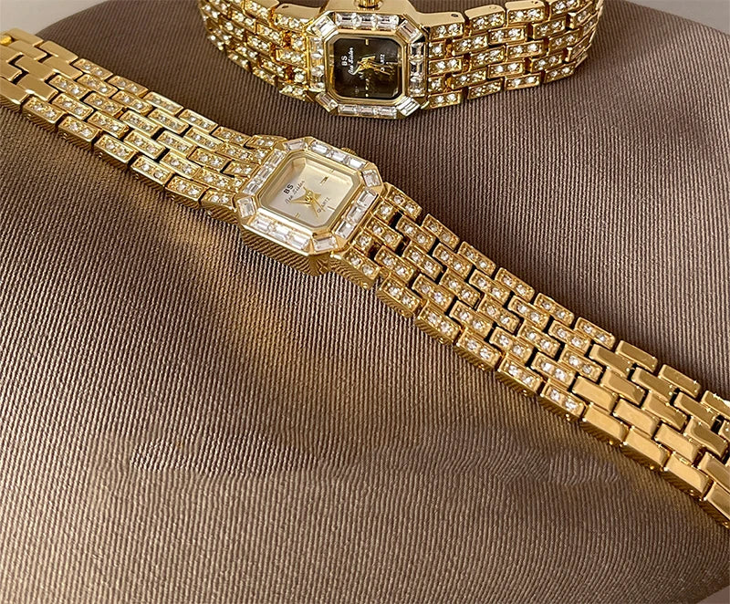 BS Bee Sister Ladies Watches Luxury Diamond Watch Square Bracelet Quartz Wristwatches Fashion Casual Watches Gift Women