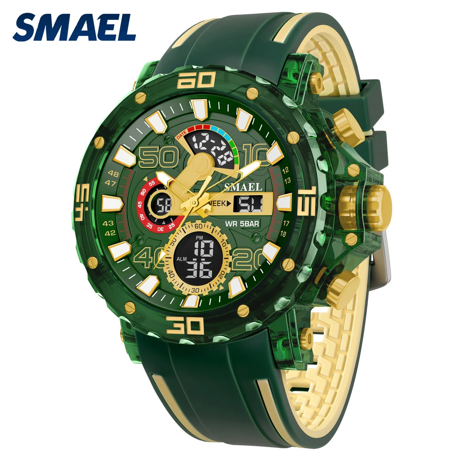Military Watches Men Watch 2025 New 50M Waterproof Wristwatch Stopwatch Alarm LED Light Digital Watches 8136 Men's Sports Watch