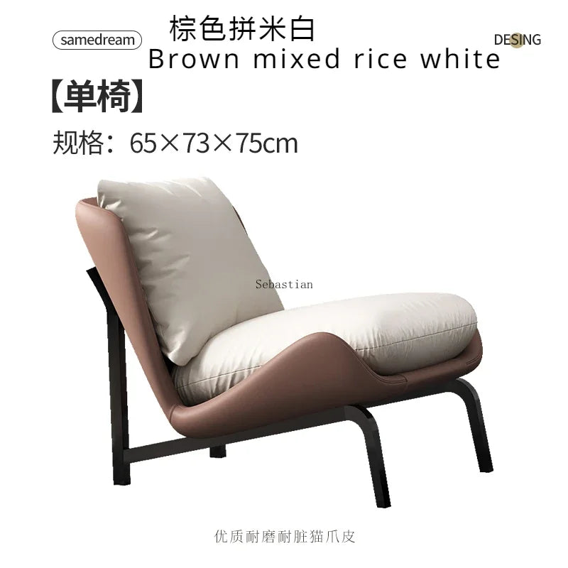 Simple Single Sofa Chair, Balcony Chair, Leisure Chair, Lounge Chairs, Can Sit or Lie, Bedroom, Living Room, Lazy Sofa Chairs