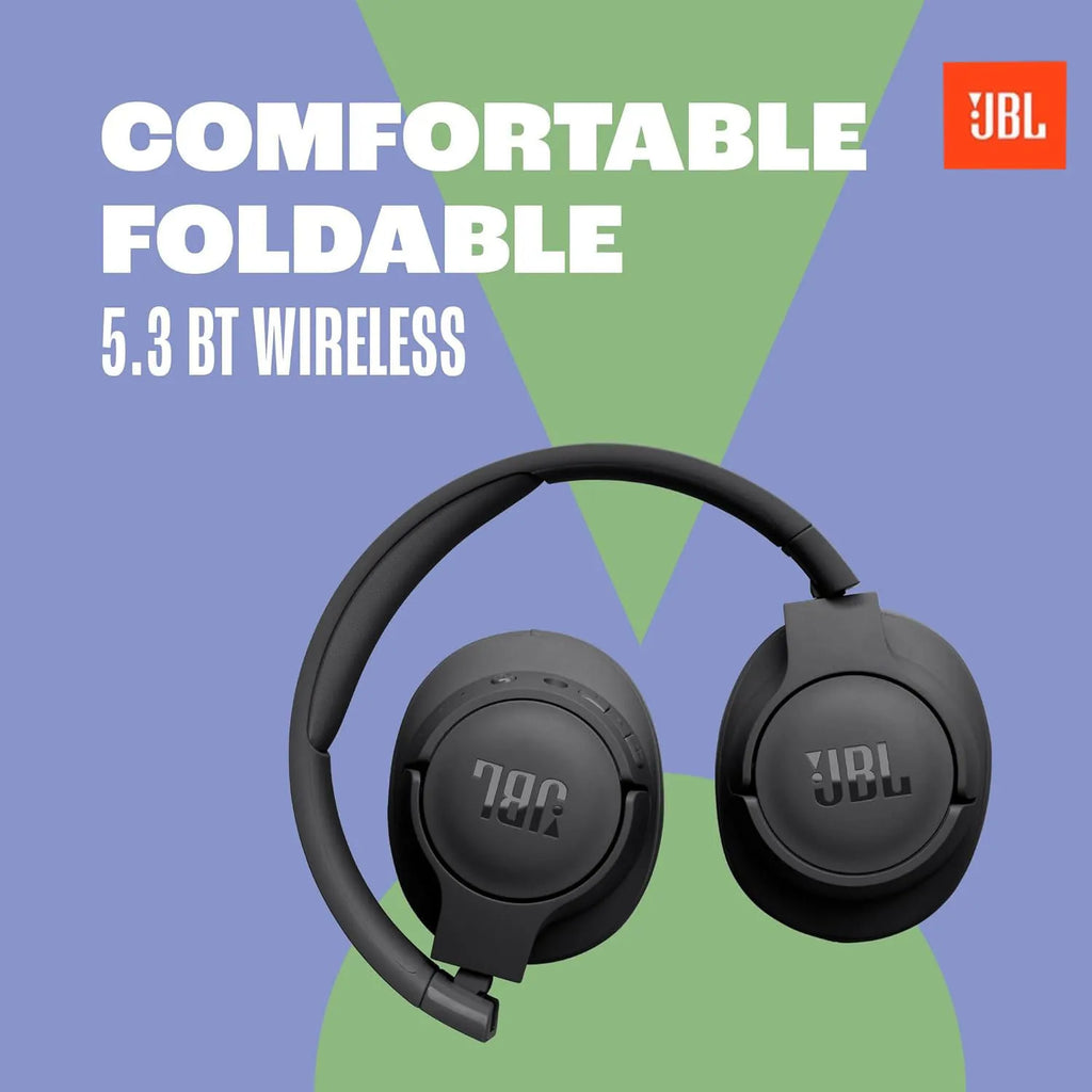 JBL TUNE 720BT Original Authentic Wireless Bluetooth Over-ear Style Headphones Foldable Multi-point Connection for Sports Music