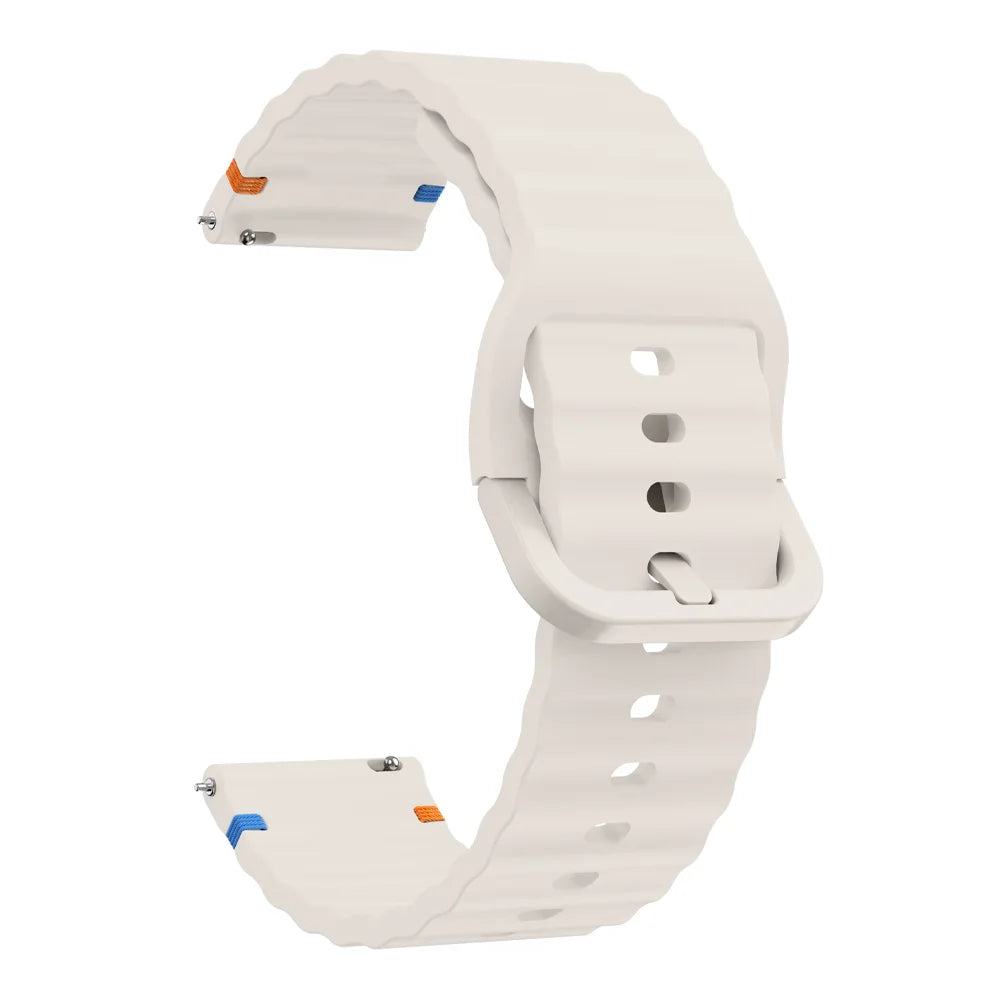 18/20/22mm Sports Wave Silicone Strap For Huawei Watch GT6-5-4 41mm 5 GT5 Pro 42mm Bracelet Wristband For Xiaomi Watch S4 41mm