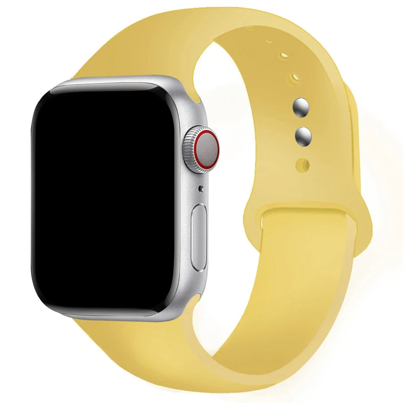 Sports Silicone Strap For Apple Watch Band Ultra 49mm 46mm 45mm 44mm 42mm 41mm 40mm Watchband for iWatch 11 10 9 8 7 6 5 4 SE