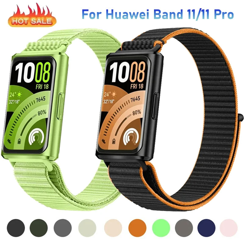 Nylon Loop Strap For Huawei Band 11 Pro Original Comfortable Breathable Bracelet Watchband For Huawei Band 11 Correa Accessories