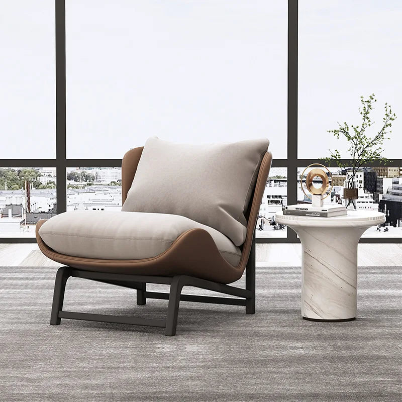 Simple Single Sofa Chair, Balcony Chair, Leisure Chair, Lounge Chairs, Can Sit or Lie, Bedroom, Living Room, Lazy Sofa Chairs