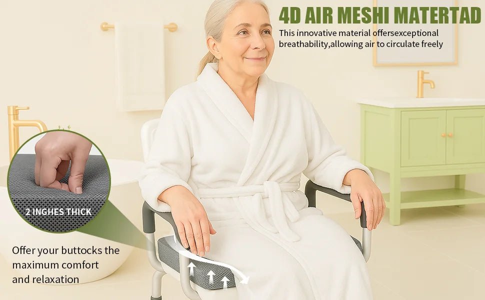 Shower Seat Cushion, Soft Chair Pad for Elderly Bathing，Easy to Clean & Quick Dry.Suitable for Shower Seats, Bathtub Baths