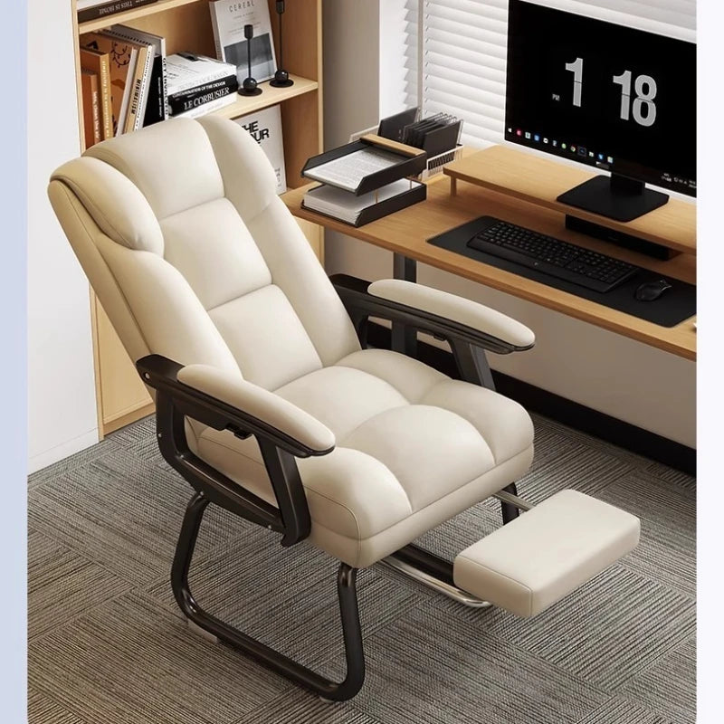 Simple and Comfortable Home Computer Chair, Office Reclining, Nap Taking Sofa Chair, Study Room, Bedroom Armchair Gaming Chairs