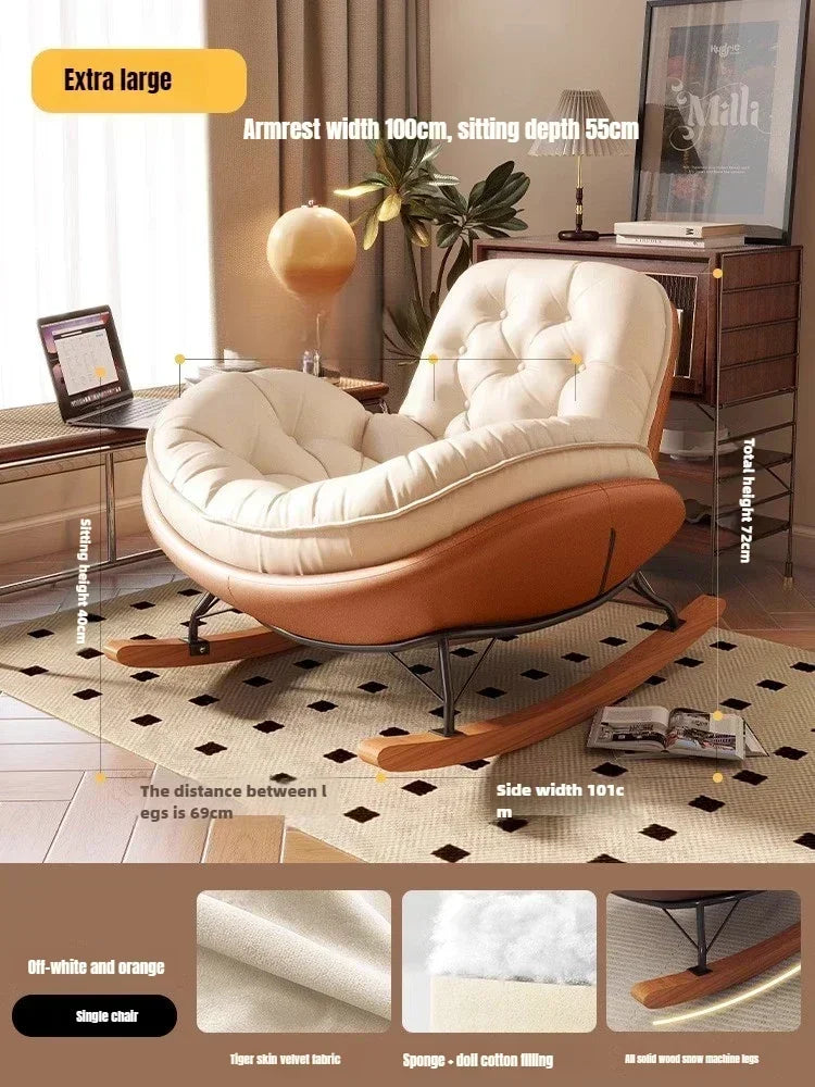 Lazy Sofa, Single Rocking Chair, Lounge Chair, Adult Honeycomb Chair, Balcony, Home Use,internet Celebrity,leisure Rocking Chair