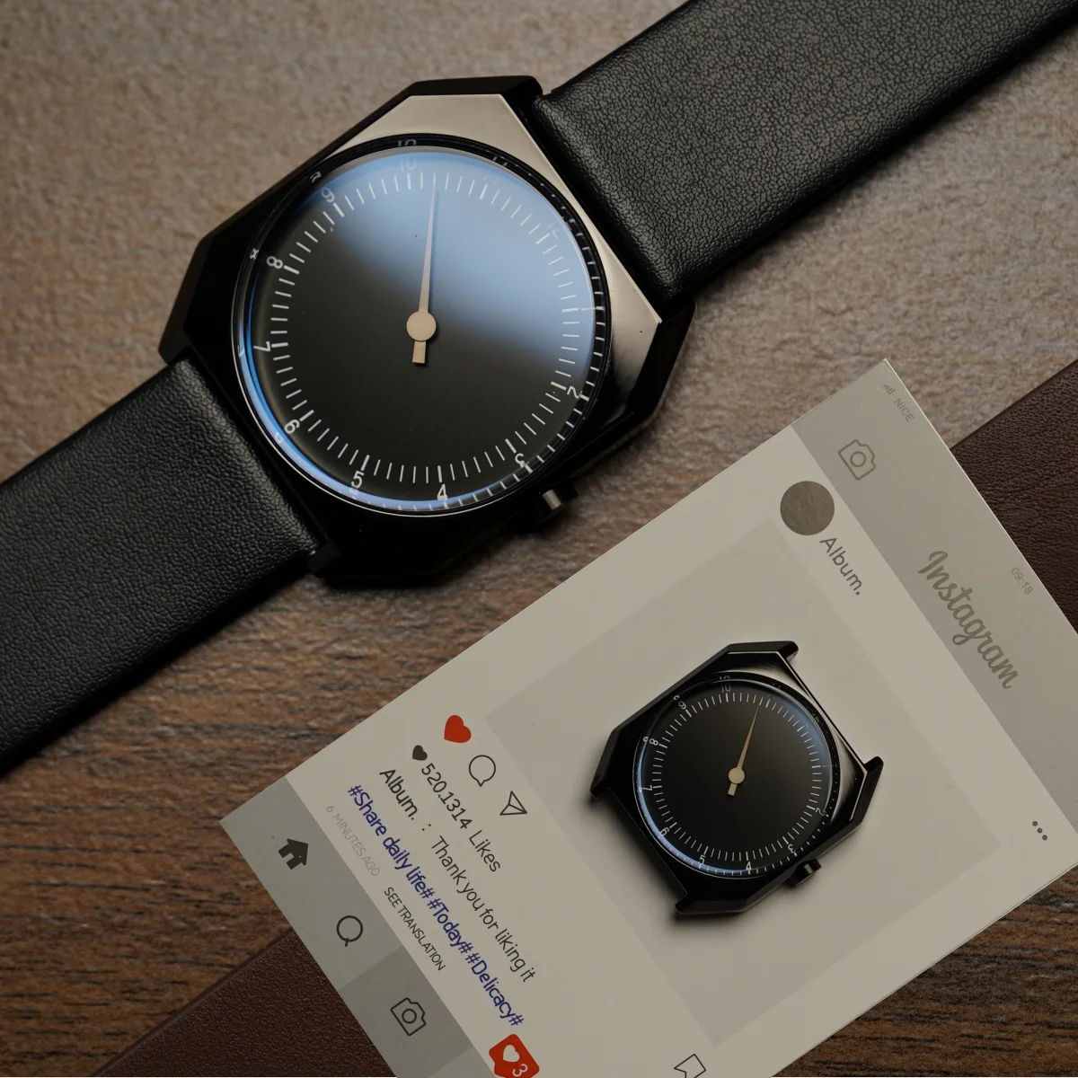 SKU Retro One Pointer Watch for Men luxury high quality Vintage Style Quartz Watch Unique Design Fashion Wrist watch for man men