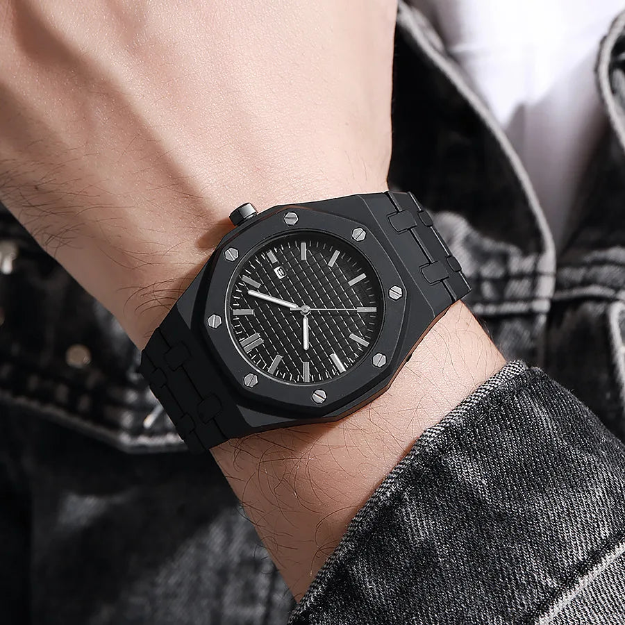 Top Fashion Men Luxury Calendar Watch Women Business Casual Quartz Watches Sports Plastic Watch Students Watches Reloj Hombre