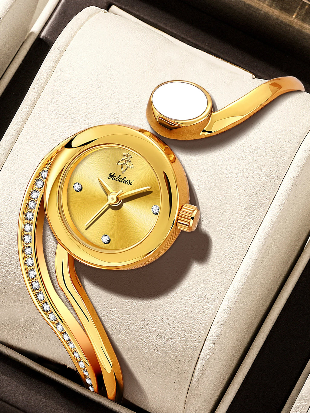 Women's Fashion Watch Brand: Light Luxury Diamond-Studded Design Quartz Watch with Waterproof Bracelet Gift reloj mujer LX1080