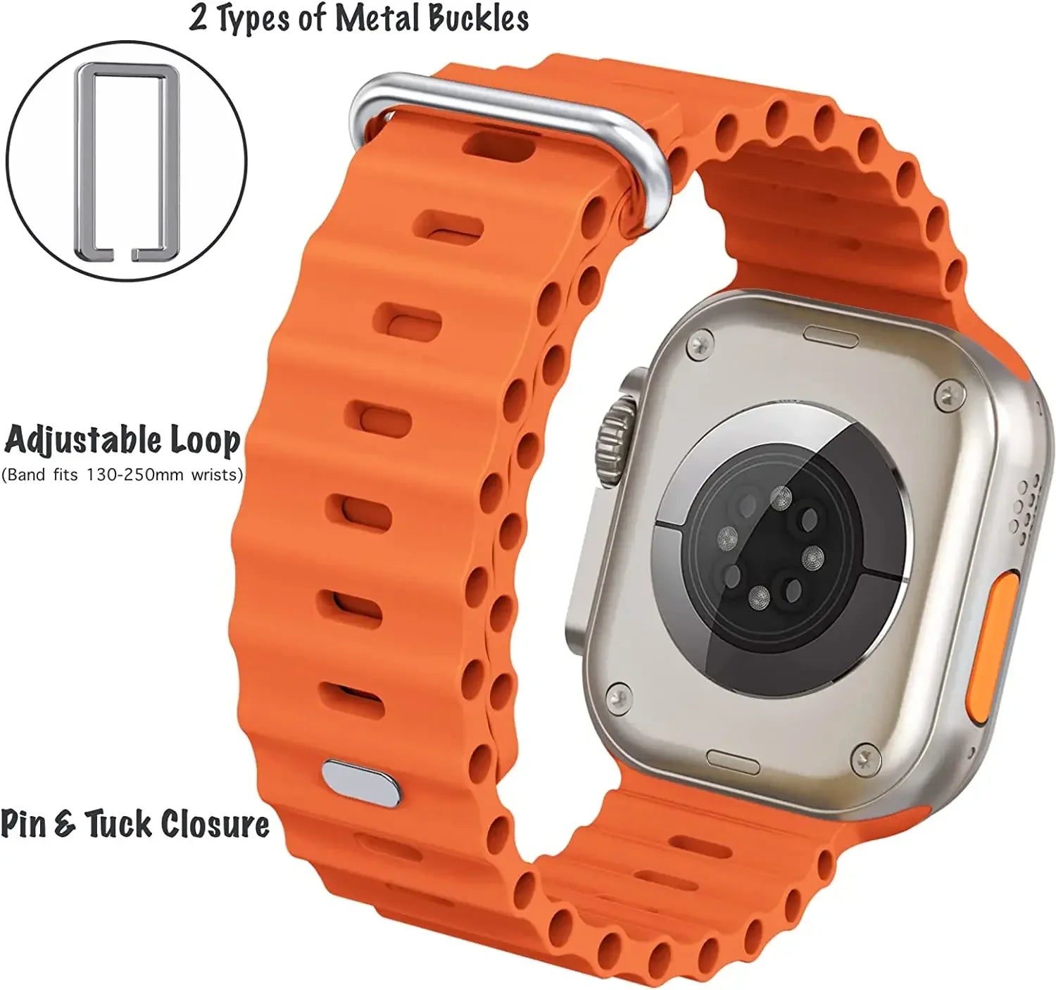 Ocean strap For Apple Watch Ultra 3 2 1 Band 49mm 11 10 9 8 7 46mm 45mm 41mm Silicone Wristband iWatch 6 5 4 SE3 44mm 40mm 42mm
