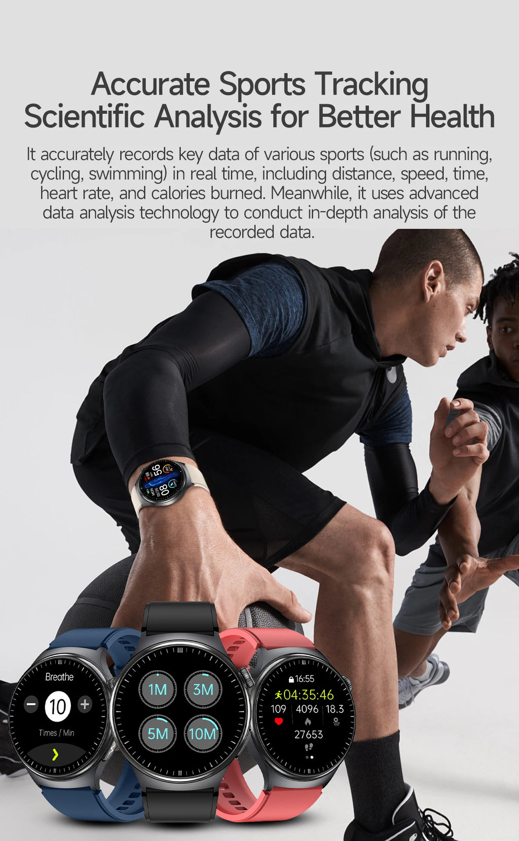 2026 New Accurate Diagnosis ECG Smart Watch Body Fat Blood oxygen BP Health Sport HD AMOLED Screen call Smart watch Men women