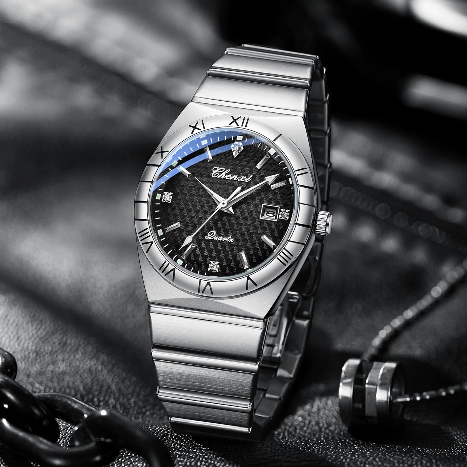 Top Brand Luxury Watches For Men Fashion Luminous Calendar Men's Watch CHENXI Waterproof Stainless Steel Quartz Wristwatch New