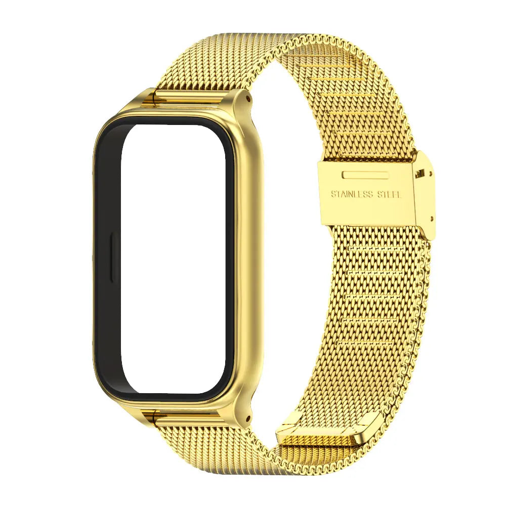 Metal Strap For Mi Band 9 Active Bracelet Wristband for Xiaomi Smart Band 8 Active Watchband Mi 8 Active Stainless Steel Strap