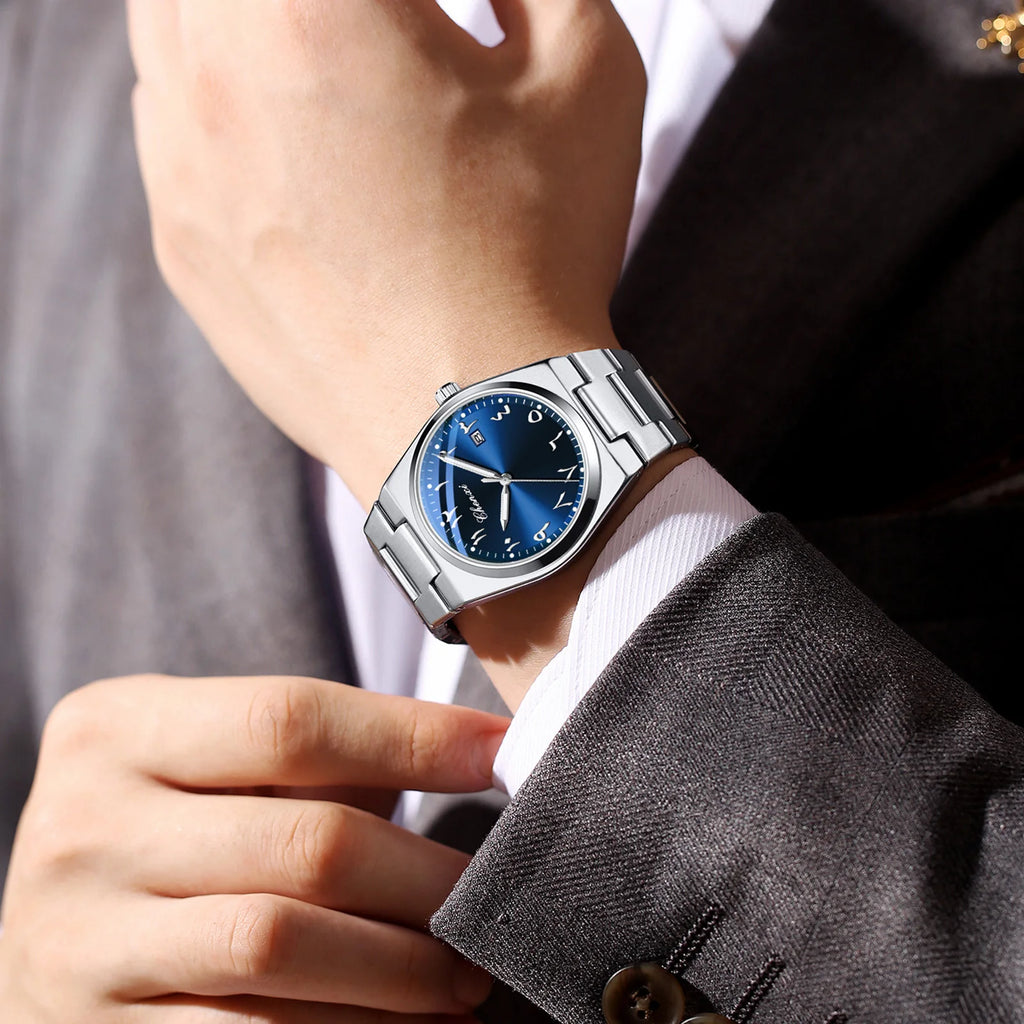 Original Men's Watches CHENXI Eastern Arabic numerals Dial Date Luminous Quartz Business Simple Watch Waterproof Stainless Steel