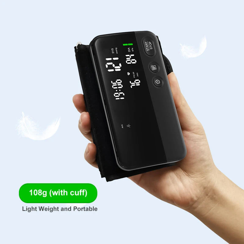 Bluetooth blood pressure meter,large screen display,2 sets of data storage,Intelligent portable upper arm blood pressure monitor