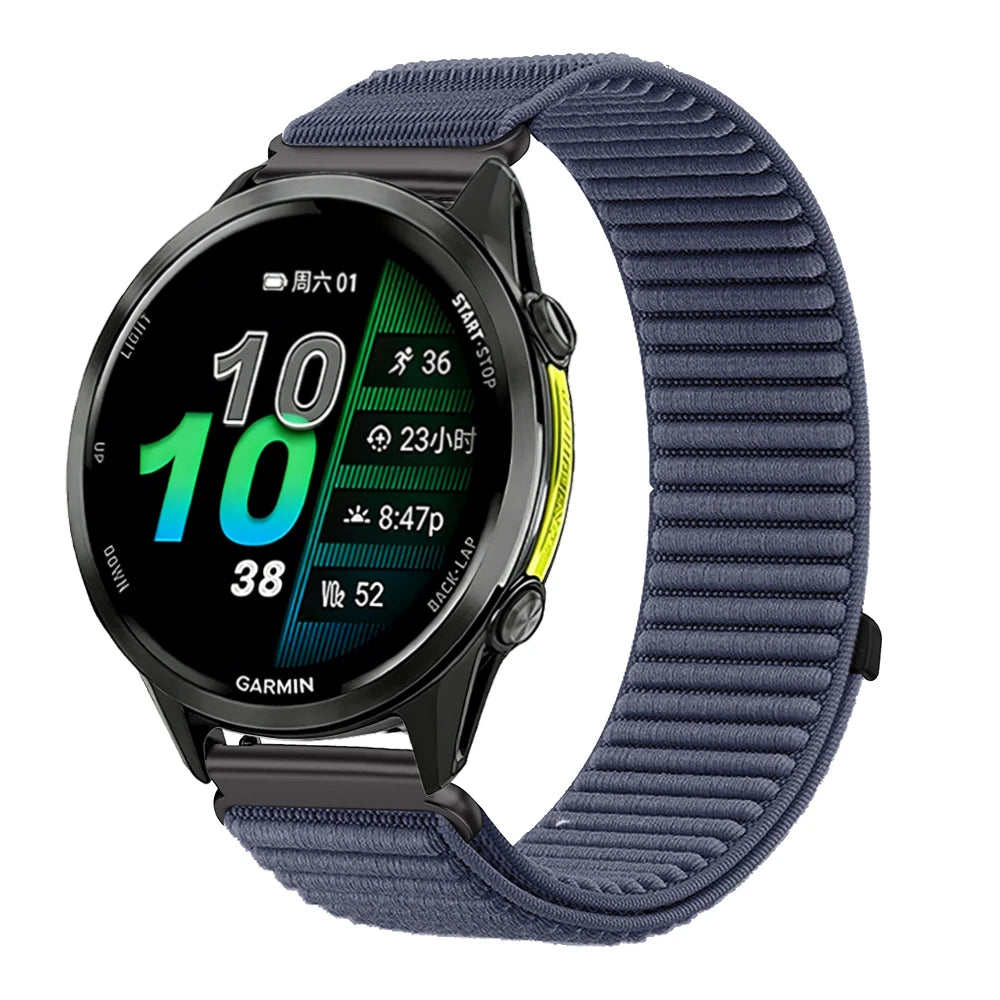 18mm 20mm 22mm Nylon Strap for Garmin Forerunner 970 965 955 570 165 265S/Active 6/5 Breathable Bracelet for Garmin Venu 4/3/3S