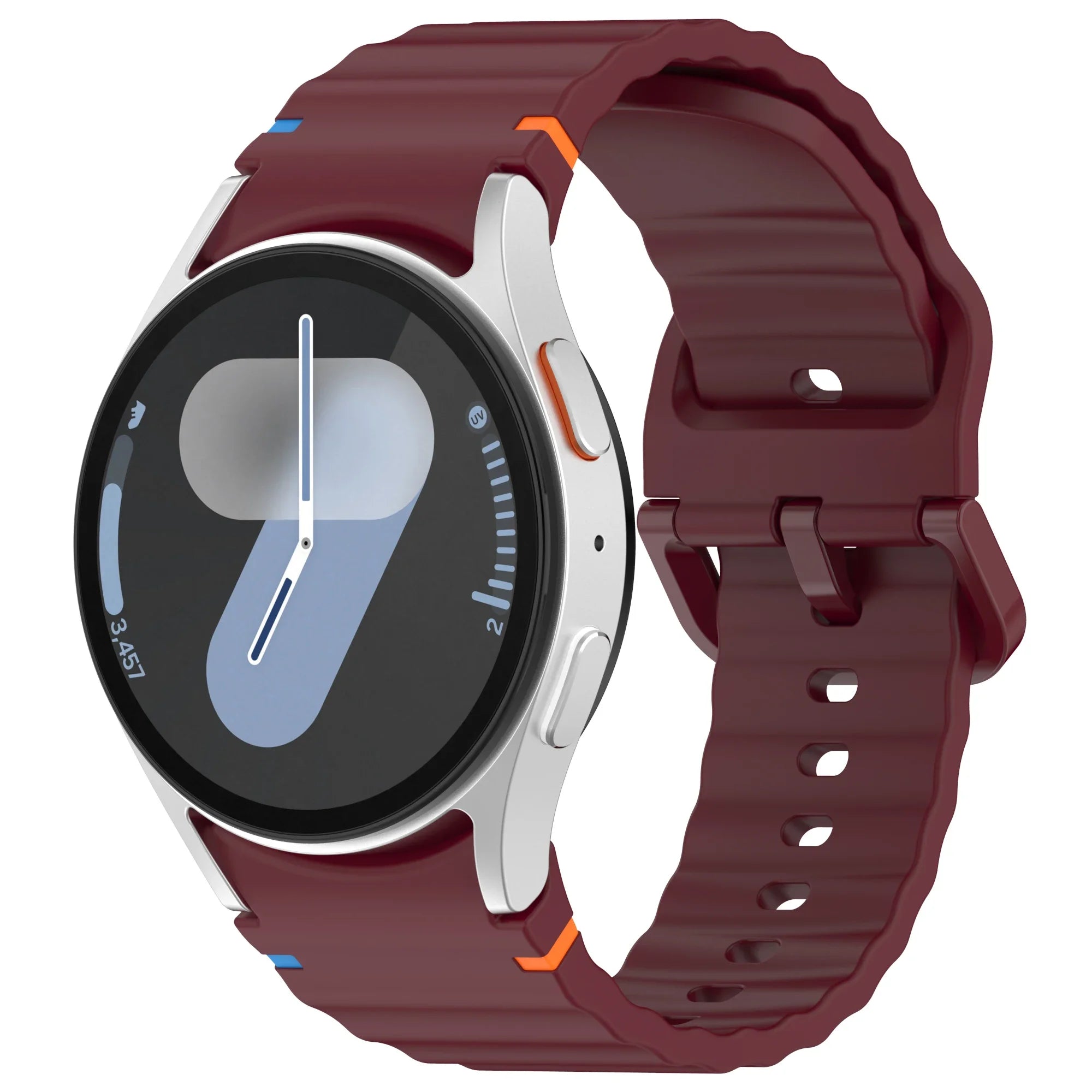 Official Silicone Strap for Samsung Galaxy Watch 7/FE/6/5/4 44mm 40mm 5 Pro Wave Bracelet for Watch 6 4 Classic 46mm 42mm Band