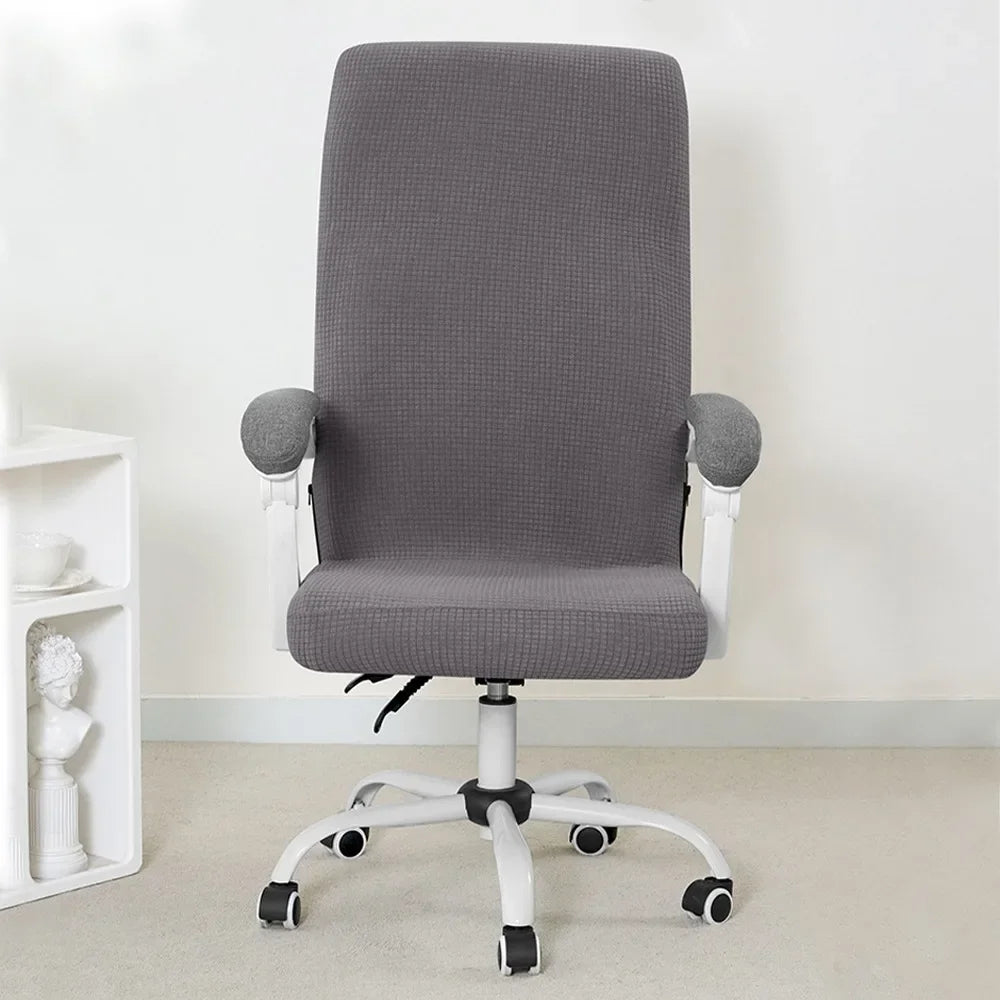ARMFAVER Waterproof Office Chair Cover with Zipper Stretchable Fit for Swivel Chairs Elastic Slipcover Protector Solid Colors