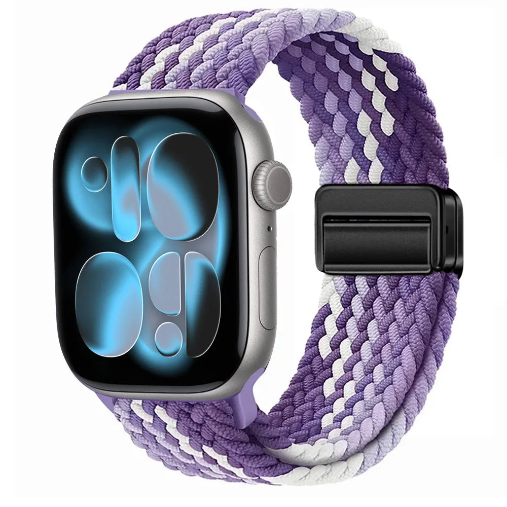 Nylon Loop Strap for Apple Watch 11 10 9 8 7 46mm 42mm 45mm 41mm Ultra 3 2 1 49mm Magnetic Braided  IWatch 6 5 4 SE3 Accessories