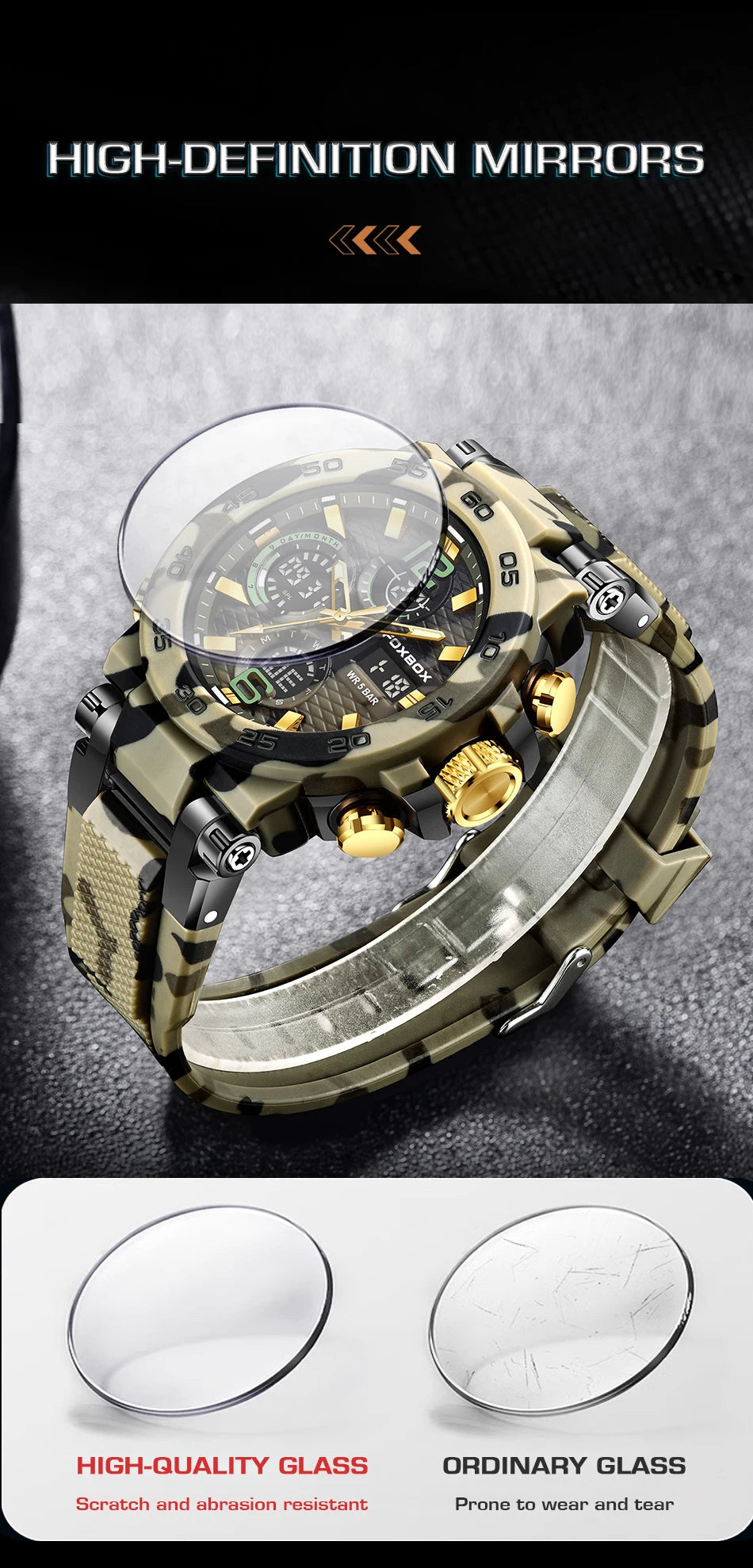 LIGE Digital Men Military Watch 50m Waterproof Wristwatch LED Quartz Clock Sports Watch Male Big Watches Men Relogios Masculino
