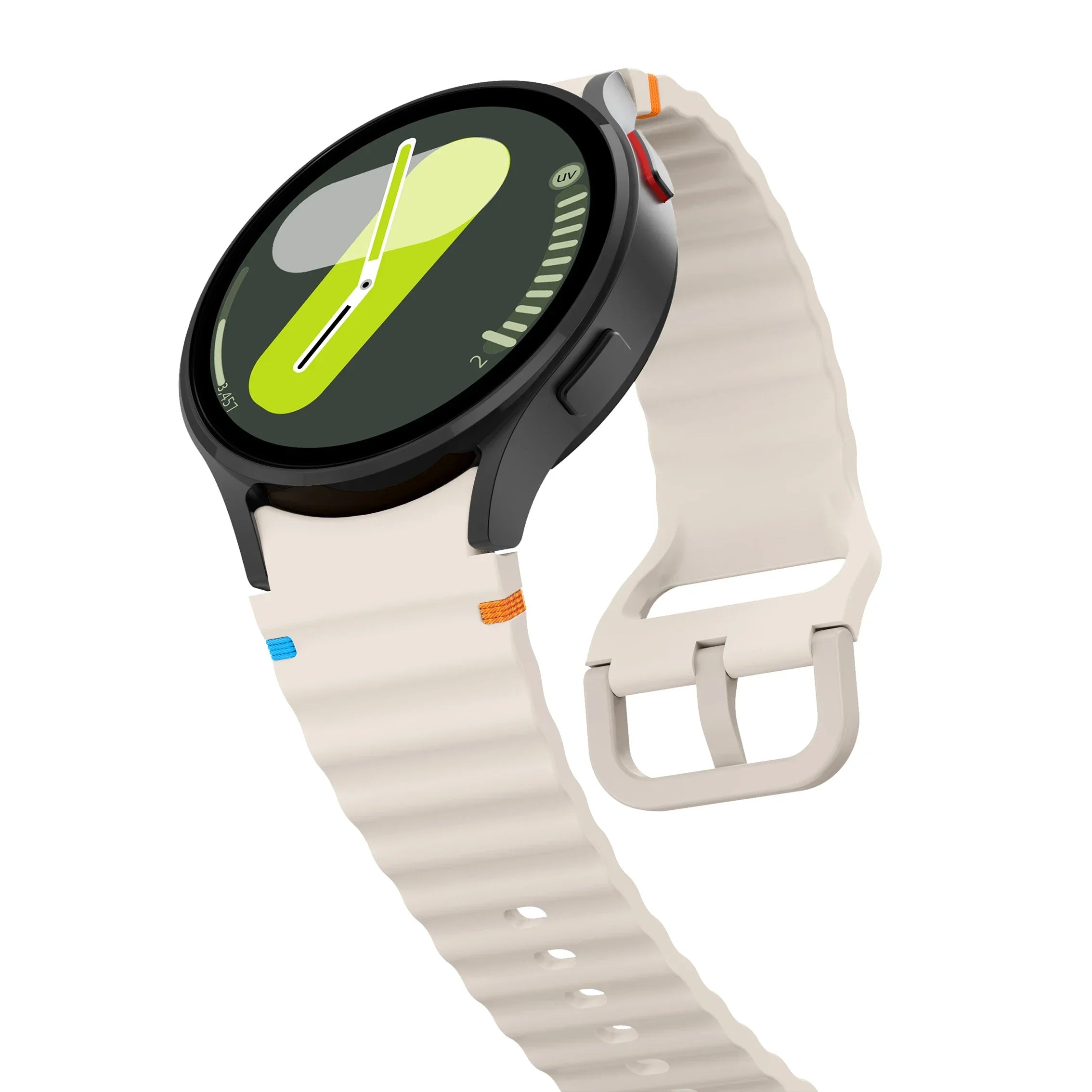 Official Silicone Strap for Samsung Galaxy Watch 7/FE/6/5/4 44mm 40mm 5 Pro Wave Bracelet for Watch 6 4 Classic 46mm 42mm Band