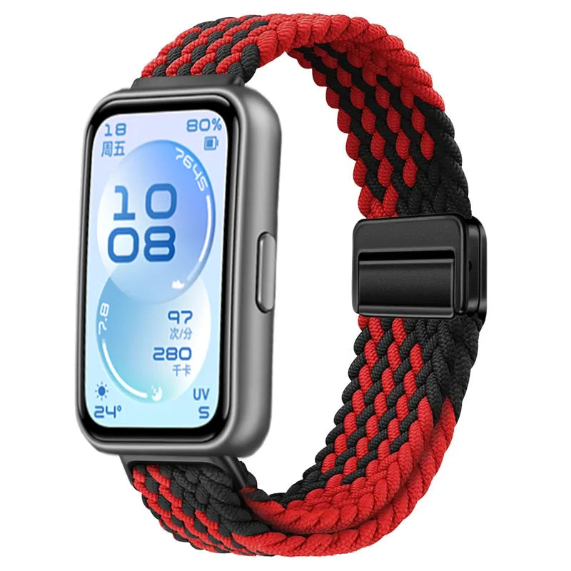 Official Nylon Loop Strap For Huawei Band 11/11 Pro Fashion Magnetic Buckle Braided Wristband For Huawei Band 8/9/10 Accessories