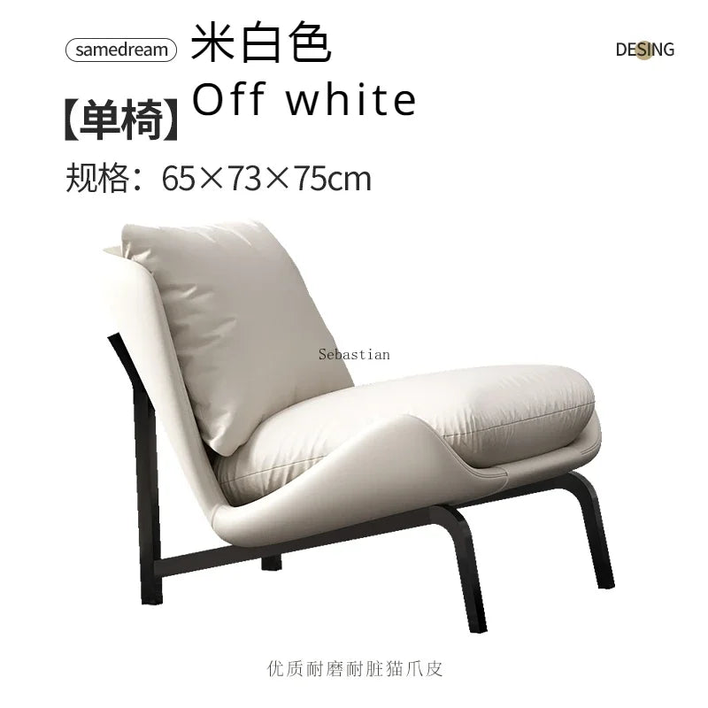 Simple Single Sofa Chair, Balcony Chair, Leisure Chair, Lounge Chairs, Can Sit or Lie, Bedroom, Living Room, Lazy Sofa Chairs