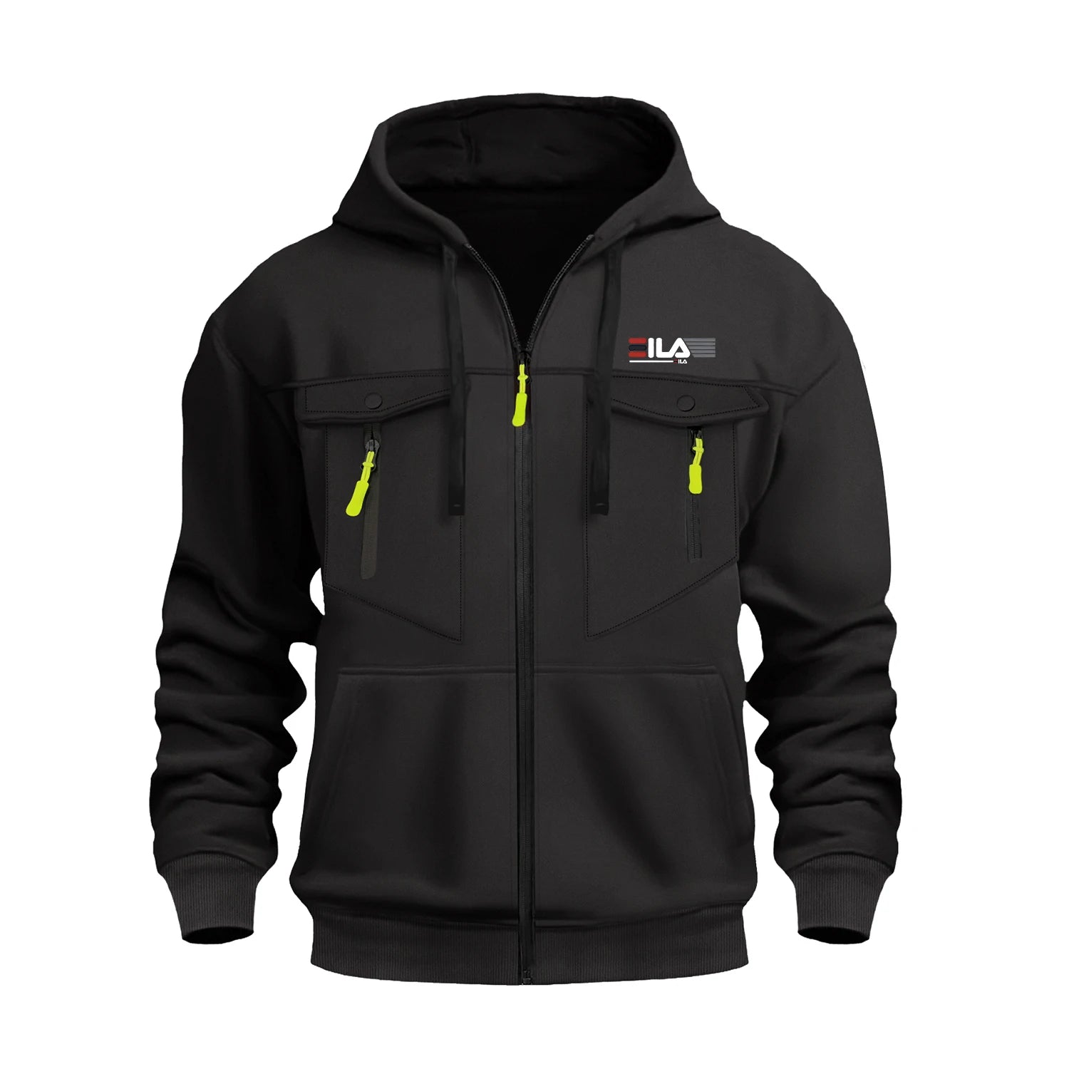 Autumn Winter Hoodies Men Zipper Patchwork Warm Fleece Sweatshirts Multi Pockets Male Fashion Hooded Jacket Thick Outdoor Hoodie