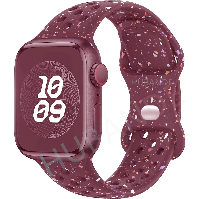 Strap For Apple Watch Band 44mm 49mm 45mm 40mm 41mm 38mm 42mm correa Breathable sports bracelet iwatch series 8 SE 7 6 5 9 Ultra