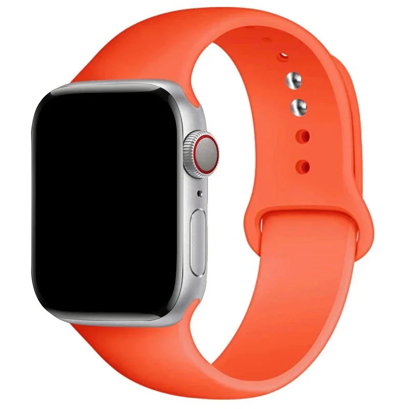 Sports Silicone Strap For Apple Watch Band Ultra 49mm 46mm 45mm 44mm 42mm 41mm 40mm Watchband for iWatch 11 10 9 8 7 6 5 4 SE