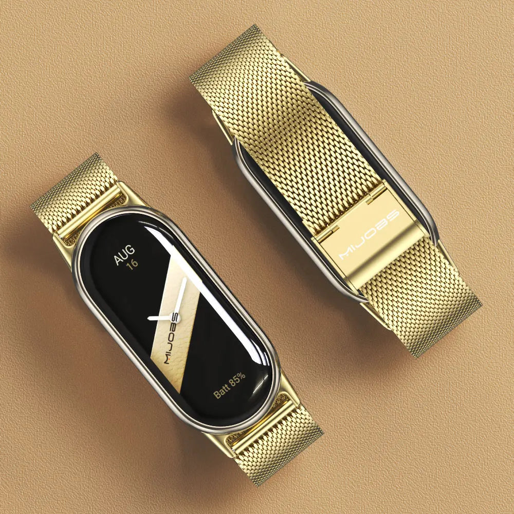 Strap for Mi Band 10 9 8 Wristband For Mi Band 9 Bracelet for Mi Band 10 Stainless Steel Watch Band for Mi Band 8 Metal Straps