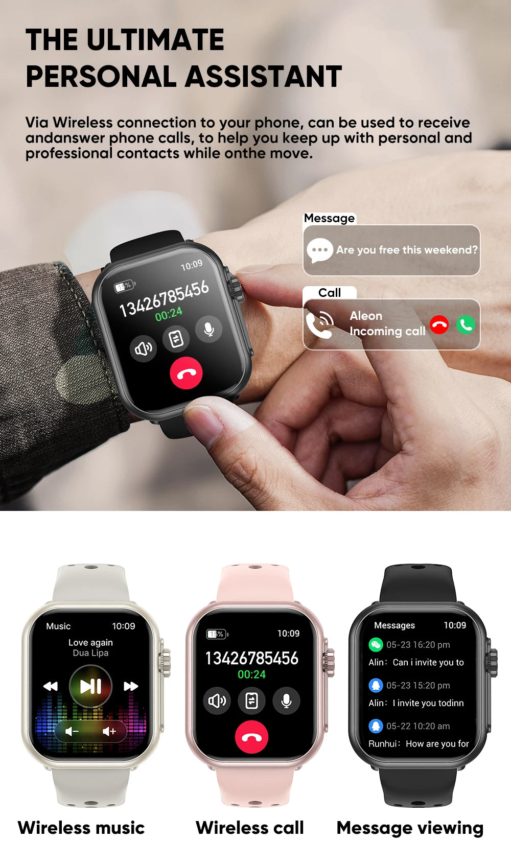 Electronics Smartwatch Fitness Tracker Heart Rate Monitor Waterproof 1000mAh Sport Smart Watches for Man Woman Andoird IOS 2026