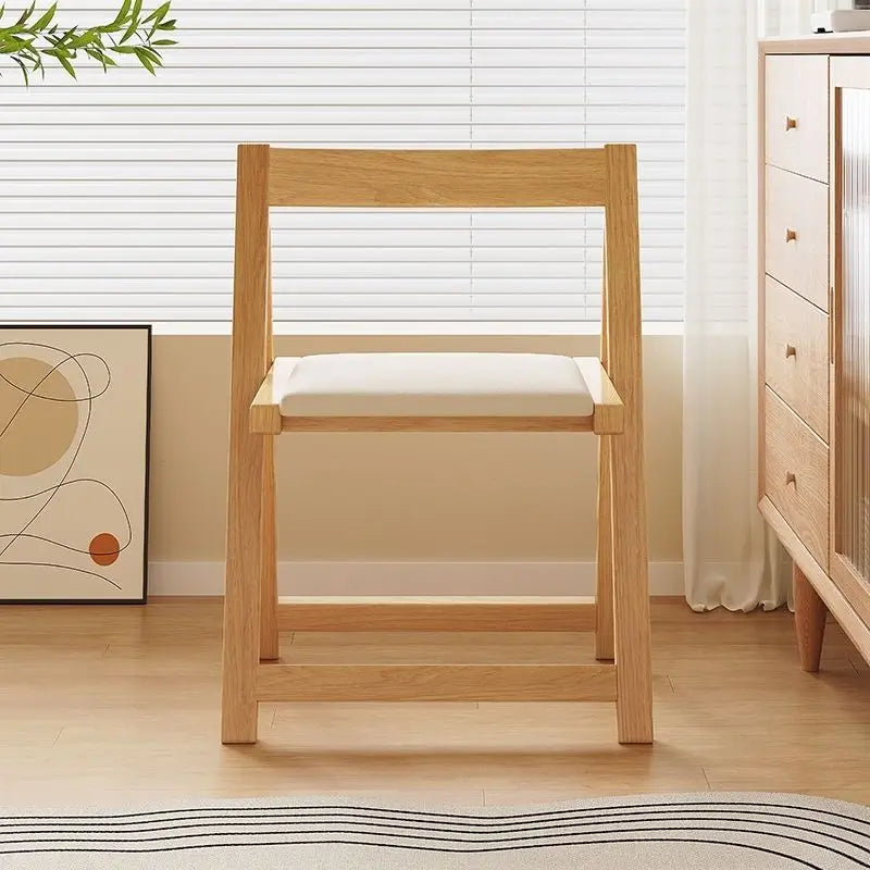 Nordic Solid wood chair negotiation restaurant dining back study simple home garden lounge chair furniture foldable stool