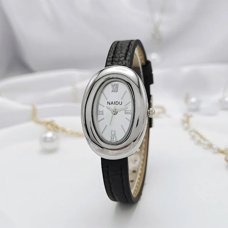 Luxury Pigeon Egg Dial Women's Quartz Watch Vintage Leather Strap Wristwatches Gift Clock Dropshipping Reloj Mujer Montre Femme