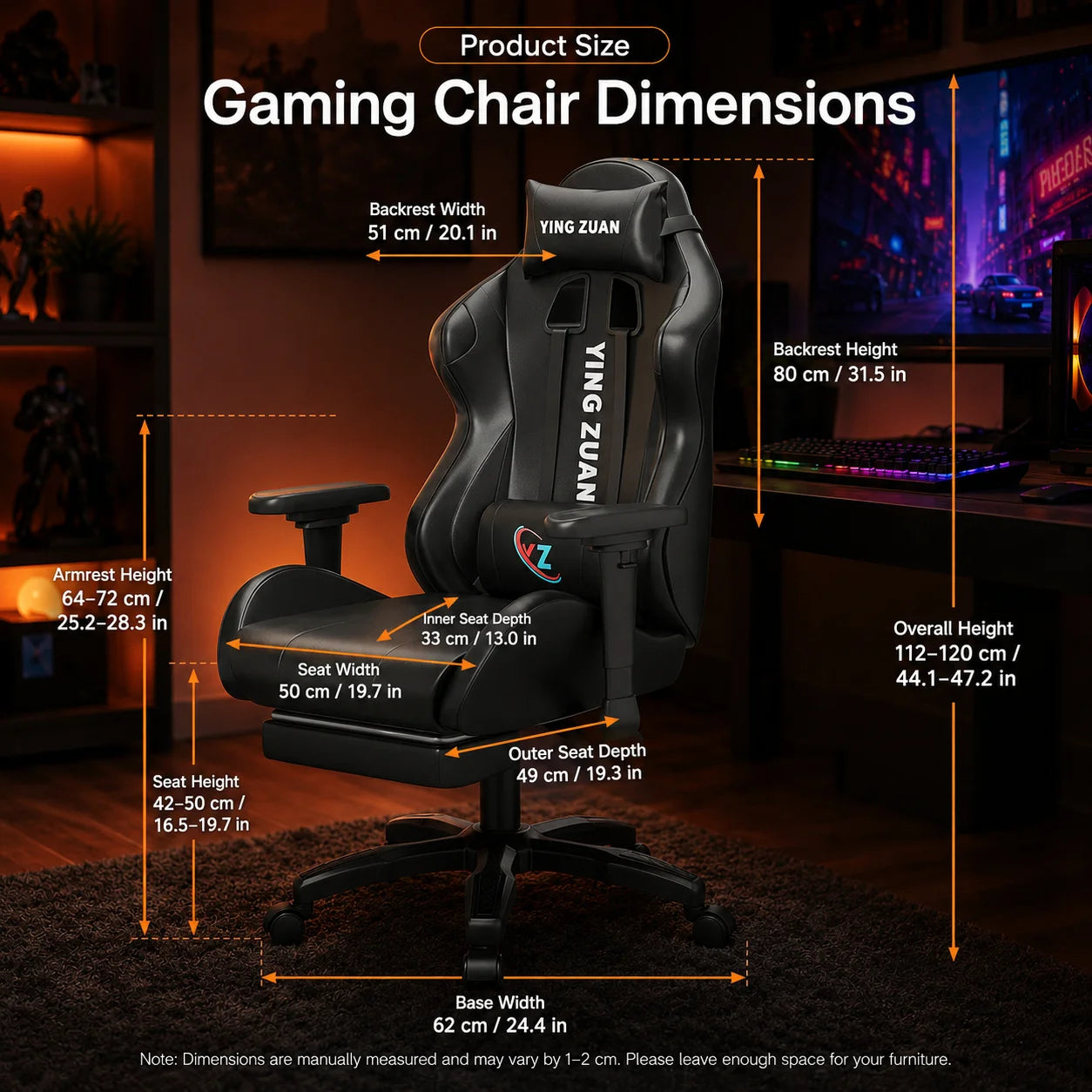 AOLIVIYA Game Chair Ergonomic Bedroom Office Computer Chair Lifting Rotating Armrest with Pedal Student Study Chair