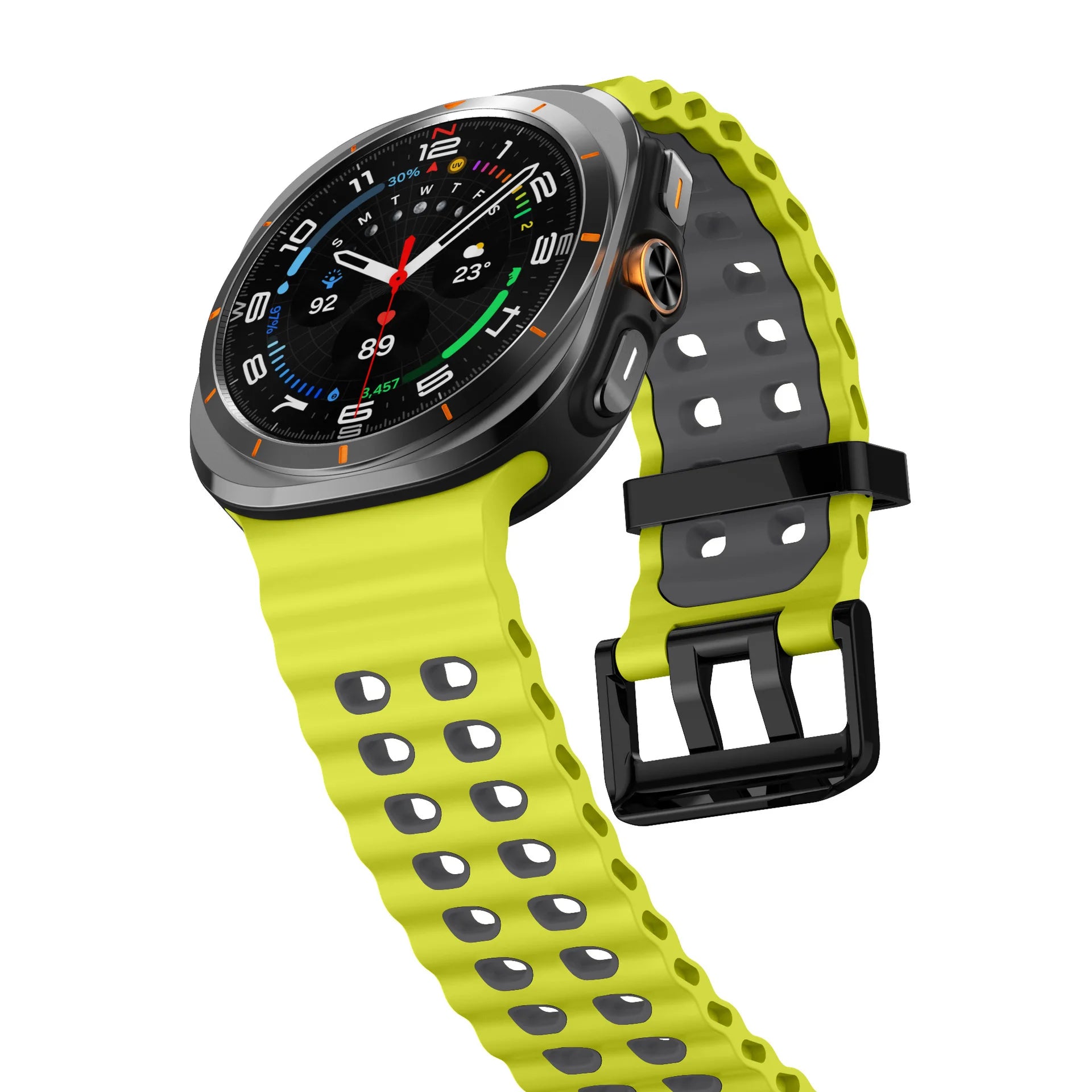 Two-color Silicone Strap for Samsung Galaxy Watch Ultra 47mm Ocean Original Official Wristband Galaxy Watch 8-7 Ultra 47mm Belt
