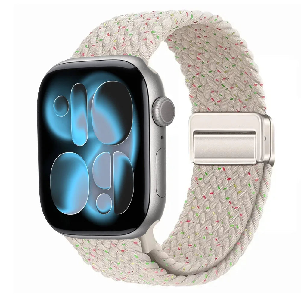 Nylon Loop Strap for Apple Watch 11 10 9 8 7 46mm 42mm 45mm 41mm Ultra 3 2 1 49mm Magnetic Braided  IWatch 6 5 4 SE3 Accessories
