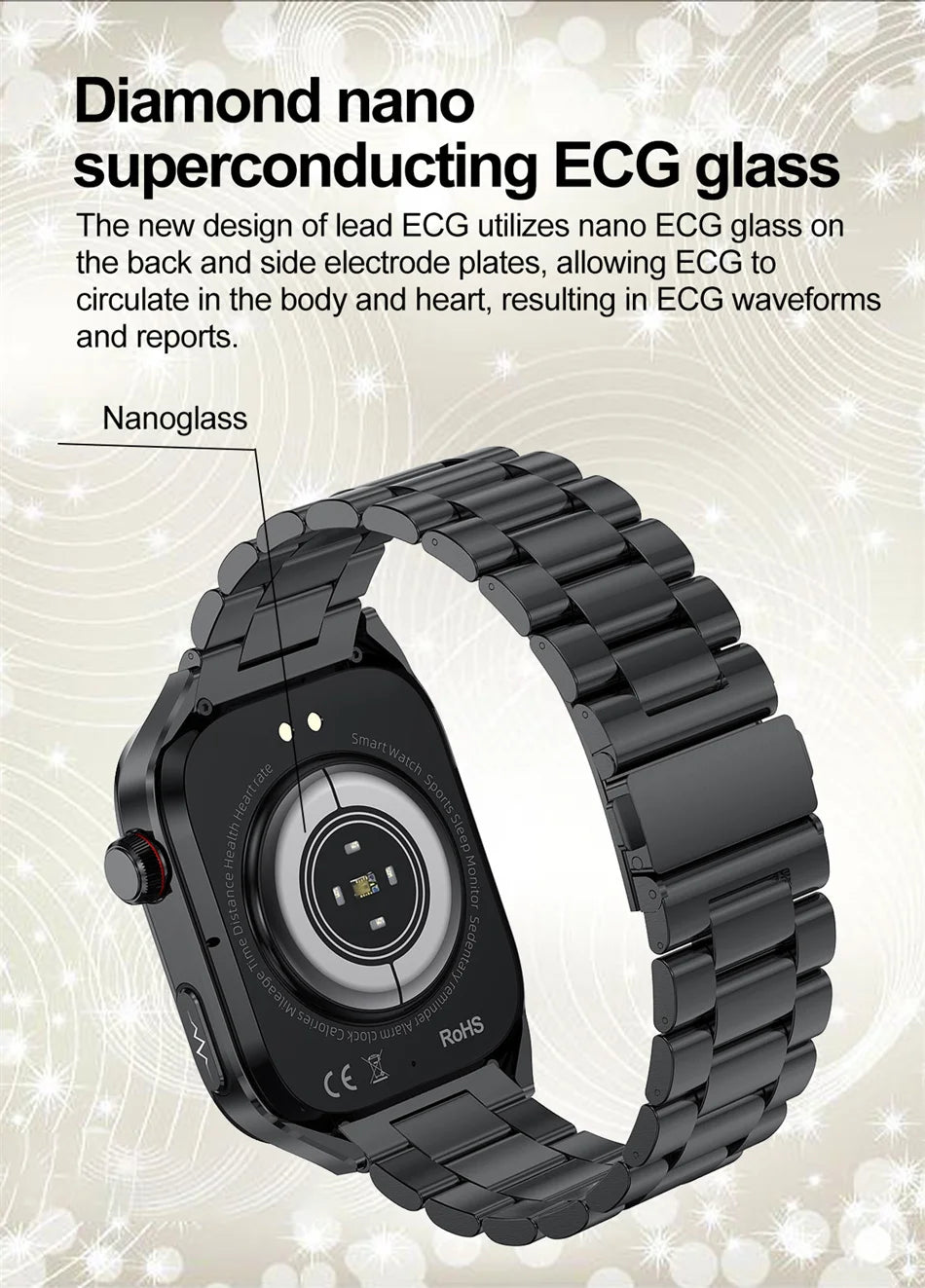 SmartWatch Voice Call Push reminder Physical examination Health Watch Blood Pressure UricAcid Blood Oxygen ECG Sport Smart watch