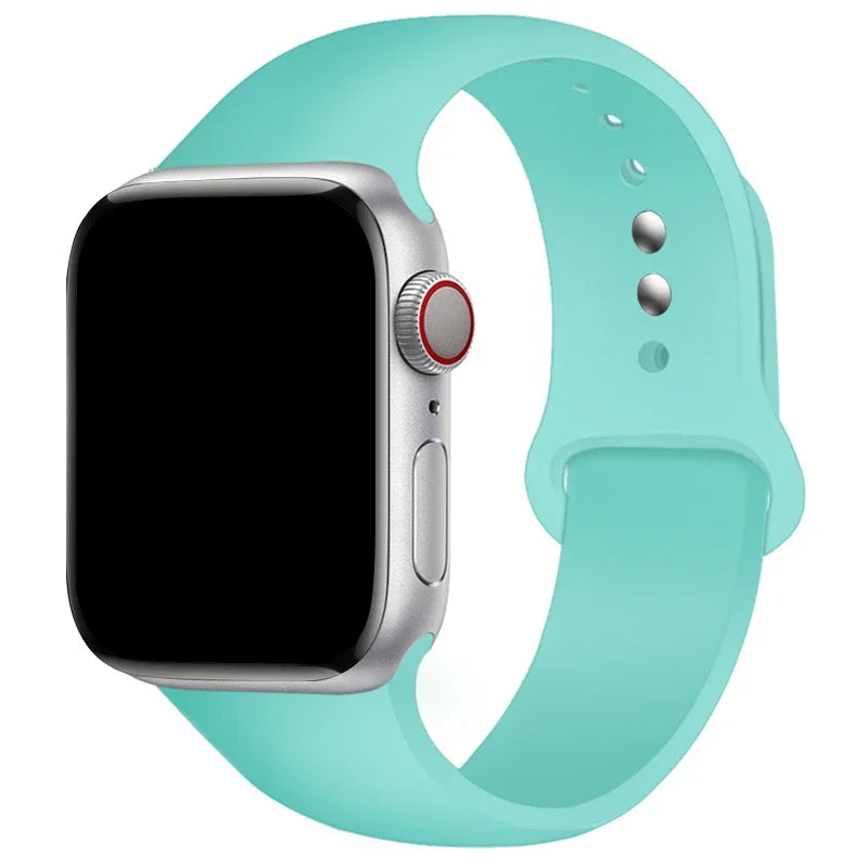 Sports Silicone Strap For Apple Watch Band Ultra 49mm 46mm 45mm 44mm 42mm 41mm 40mm Watchband for iWatch 11 10 9 8 7 6 5 4 SE